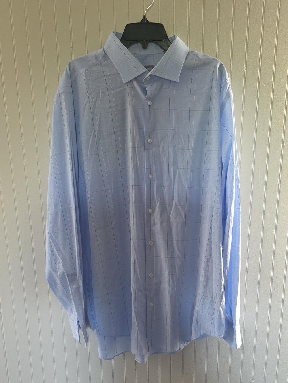Michael Kors Light Blue Windowpane Dress Shirt